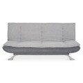 Canapea extensibila cu 3 locuri, Riyad, L.191 l.100 H.88, stofa, gri deschis/gri inchis