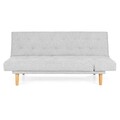 Canapea extensibila cu 3 locuri, Dingo, L.174 l.77 H.80, stofa, gri deschis