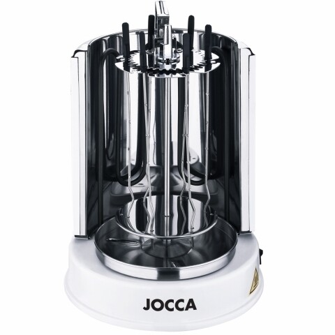 Rotisor/gratar vertical Jocca, 1400 W, 26.5 x 28.5 x 28.5 cm, inox/plastic, alb