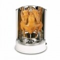 Rotisor/gratar vertical Jocca, 1400 W, 26.5 x 28.5 x 28.5 cm, inox/plastic, alb