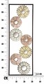 Decoratiune de perete Gliss -A, Mauro Ferretti, 31x90 cm, fier, auriu