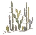 Decoratiune de perete Cactus -B, Mauro Ferretti, 90x64 cm, fier, multicolor