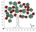 Decoratiune de perete Albero Bix , Mauro Ferretti, 105x94 cm, fier, rosu/verde