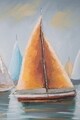 Tablou decorativ Sidney -B, Mauro Ferretti, 80x80 cm, canvas pictat manual, multicolor