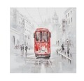 Tablou decorativ Tram -A, Mauro Ferretti, 80x80 cm, canvas pictat manual, multicolor