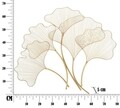 Decoratiune de perete Glam Leaf, Mauro Ferretti, 79x68 cm, fier, auriu