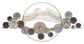Decoratiune de perete Montain Circle, Mauro Ferretti, 139x69.5 cm, fier, multicolor