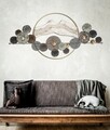 Decoratiune de perete Montain Circle, Mauro Ferretti, 139x69.5 cm, fier, multicolor