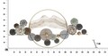 Decoratiune de perete Montain Circle, Mauro Ferretti, 139x69.5 cm, fier, multicolor