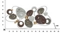 Decoratiune de perete Planet, Mauro Ferretti, 120x58 cm, fier, multicolor