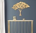 Decoratiune de perete Tree Plan , Mauro Ferretti, 82x63 cm, fier, auriu