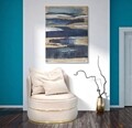 Tablou decorativ  Dark Blue, Mauro Ferretti, 60x80 cm, canvas pictat manual, multicolor