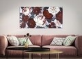 Tablou decorativ Red Flower, Mauro Ferretti, 120x60 cm, canvas pictat manual