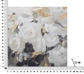Tablou decorativ White Flower -B, Mauro Ferretti, 90x90 cm, canvas pictat manual