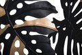Decoratiune de perete Dark Leaf, Mauro Ferretti, 133x63 cm, fier, negru/auriu