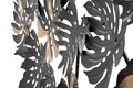 Decoratiune de perete Dark Leaf, Mauro Ferretti, 133x63 cm, fier, negru/auriu
