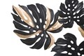 Decoratiune de perete Dark Leaf, Mauro Ferretti, 133x63 cm, fier, negru/auriu