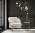 Decoratiune de perete Double Leaf, Mauro Ferretti, 120.5x80.5 cm, fier, auriu