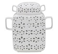 Vas decorativ cu capac Flowery, Mauro Ferretti, 31.5x13x34 cm, portelan