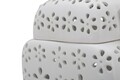 Vas decorativ cu capac Flowery, Mauro Ferretti, 31.5x13x34 cm, portelan