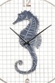 Ceas de perete Sea Horse, Mauro Ferretti, Ø 55.5 cm, fier, alb/albastru