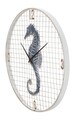 Ceas de perete Sea Horse, Mauro Ferretti, Ø 55.5 cm, fier, alb/albastru