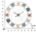 Ceas de perete Seaside, Mauro Ferretti, Ø 80 cm, fier, multicolor