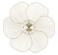 Ceas de perete Petal, Mauro Ferretti, 83.5x80 cm, fier, auriu