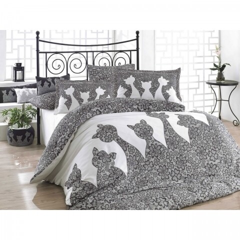 Lenjerie de pat double Jazz  Black