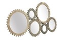 Oglinda decorativa Ingranaggio, Mauro Ferretti, 137x73.5 cm, MDF, natural
