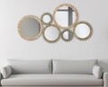 Oglinda decorativa Ingranaggio, Mauro Ferretti, 137x73.5 cm, MDF, natural