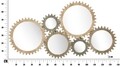 Oglinda decorativa Ingranaggio, Mauro Ferretti, 137x73.5 cm, MDF, natural
