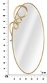 Oglinda decorativa Elite, Mauro Ferretti, 62x122 cm, fier, auriu