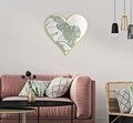 Oglinda decorativa Glam Heart, Mauro Ferretti, 55.5x54.5 cm, fier, auriu