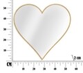 Oglinda decorativa Glam Heart, Mauro Ferretti, 55.5x54.5 cm, fier, auriu