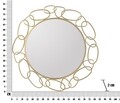 Oglinda decorativa Chain, Mauro Ferretti, Ø 84 cm, fier, auriu