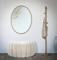 Oglinda decorativa Butterfly Line, Mauro Ferretti, 66x90 cm, fier, auriu
