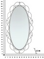 Oglinda decorativa Silver, Mauro Ferretti, 60x110 cm, fier, argintiu