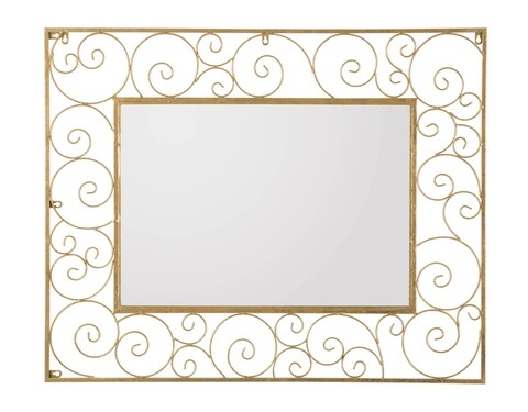 Oglinda decorativa Spiral, Mauro Ferretti, 80x120 cm, fier, auriu