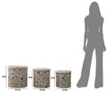 Set 3 cutii pentru depozitare Paris, Mauro Ferretti, 44x44 - 38x38 - 34x34 cm, bumbac, multicolor