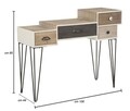 Consola Raw, Mauro Ferretti, 106x44x85 cm, lemn de brad, maro