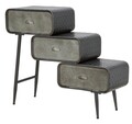 Comoda cu 3 sertare School, Mauro Ferretti, 86x29.5x71 cm, fier, gri