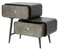 Comoda cu 2 sertare School, Mauro Ferretti, 63x29.5x52.5 cm, fier, gri
