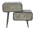 Comoda cu 2 sertare School, Mauro Ferretti, 63x29.5x52.5 cm, fier, gri