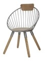 Scaun York, Mauro Ferretti, 66x55x91 cm, fier, maro