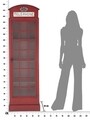 Biblioteca Telephone Booth, Mauro Ferretti, 52x30x180 cm, fier, rosu