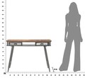 Consola Illinois, Mauro Ferretti, 111x40x76 cm, fier, gri inchis