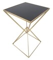 Masuta de bar Piramid, Mauro Ferretti, 60x60x105 cm, fier, auriu/negru