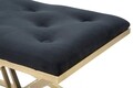 Bancheta Piramid Doppia, Mauro Ferretti, 140x40x45 cm, catifea, negru/auriu