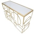 Consola Marie, Mauro Ferretti, 120x41x81 cm, fier, auriu/negru